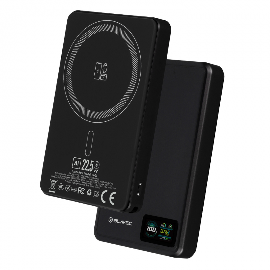 Blavec Power Bank 10000mAh BJ-03 Slim 13,5mm - Type C - 22,5W ma – 2
