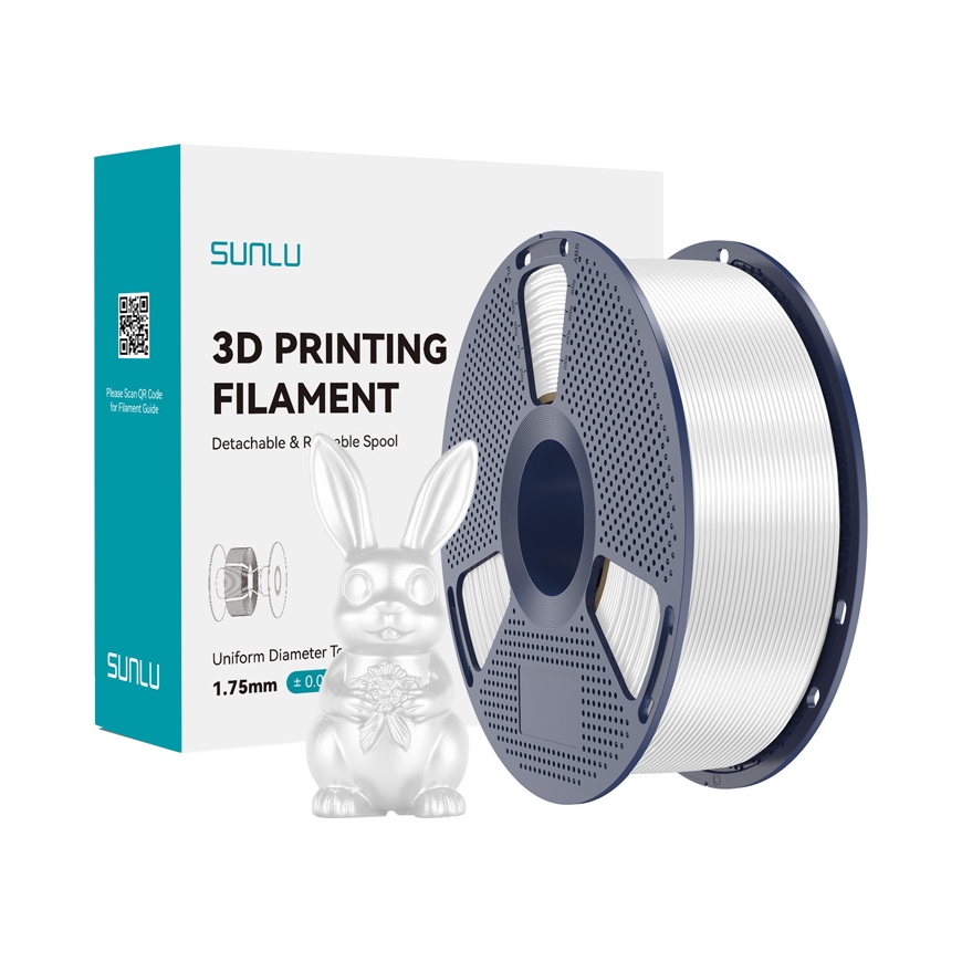 Sunlu PLA+ Silk Filament (Valkoinen)