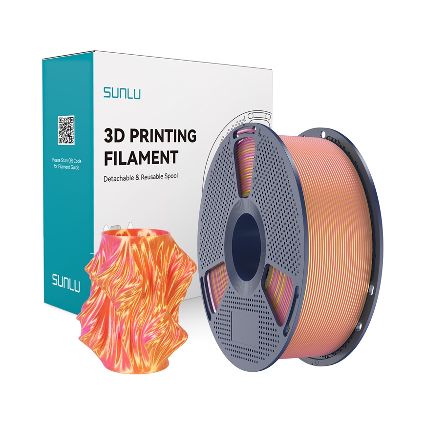 Sunlu PLA+ Siidik Dual Värvi Filament (Roosa ja Kuld)