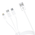 3mk Cable 3in1 USB-A - micro USB | Lightning | USB-C 1.2m 20V|2.