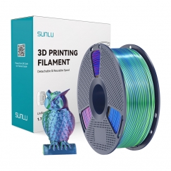 Sunlu PLA+ Silk kolmivärinen filamentti (sininen-vihreä-purppura)