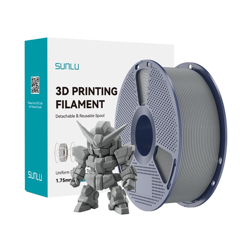 Sunlu PLA+ 2.0 -filamentti (Harmaa)