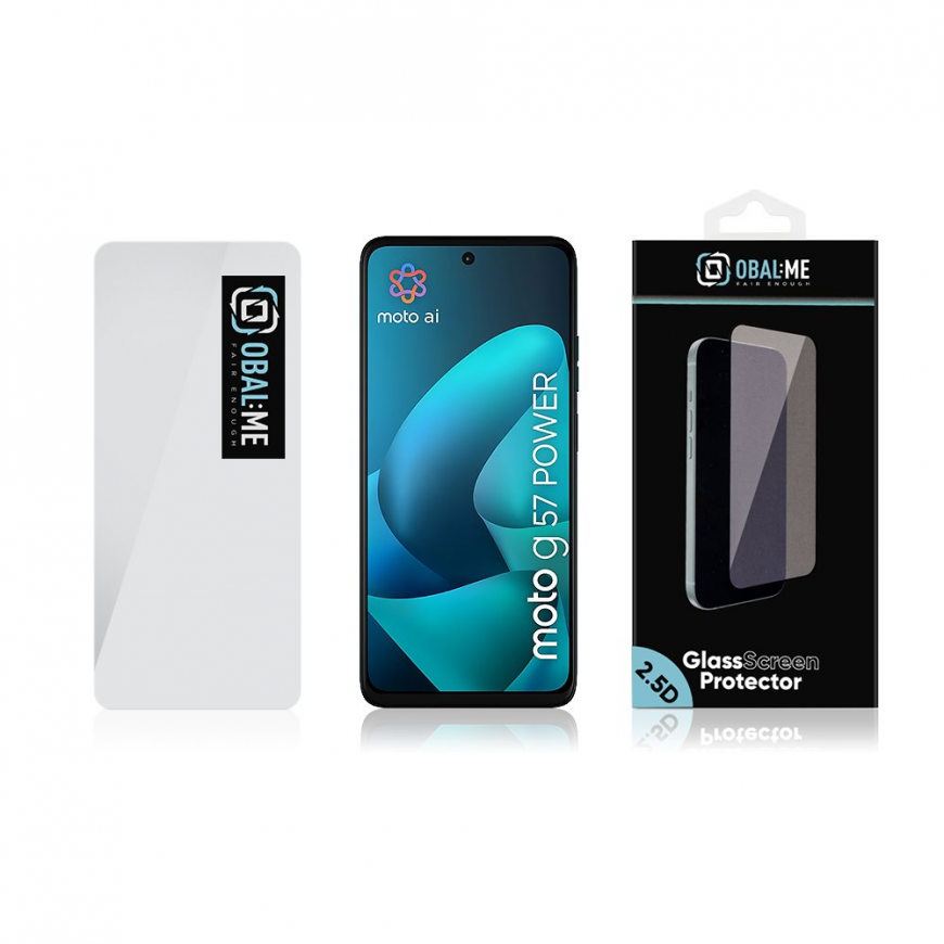 OBAL:ME 2.5D Glass Screen Protector for Motorola G57 Power Clear – 2