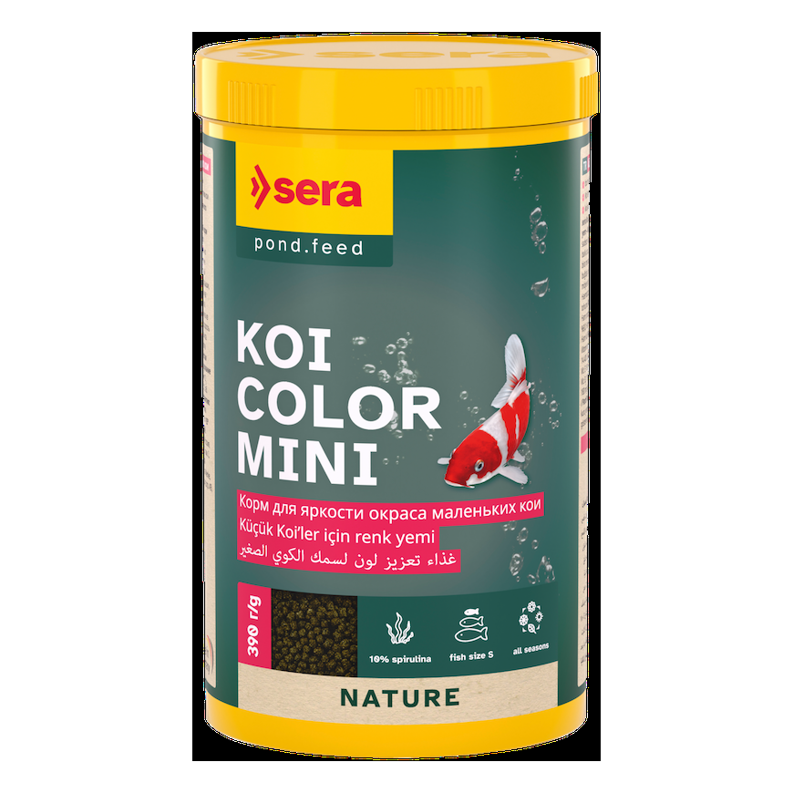 Barība dīķa zivīm - Sera Koi Color Mini1000ml (390g)