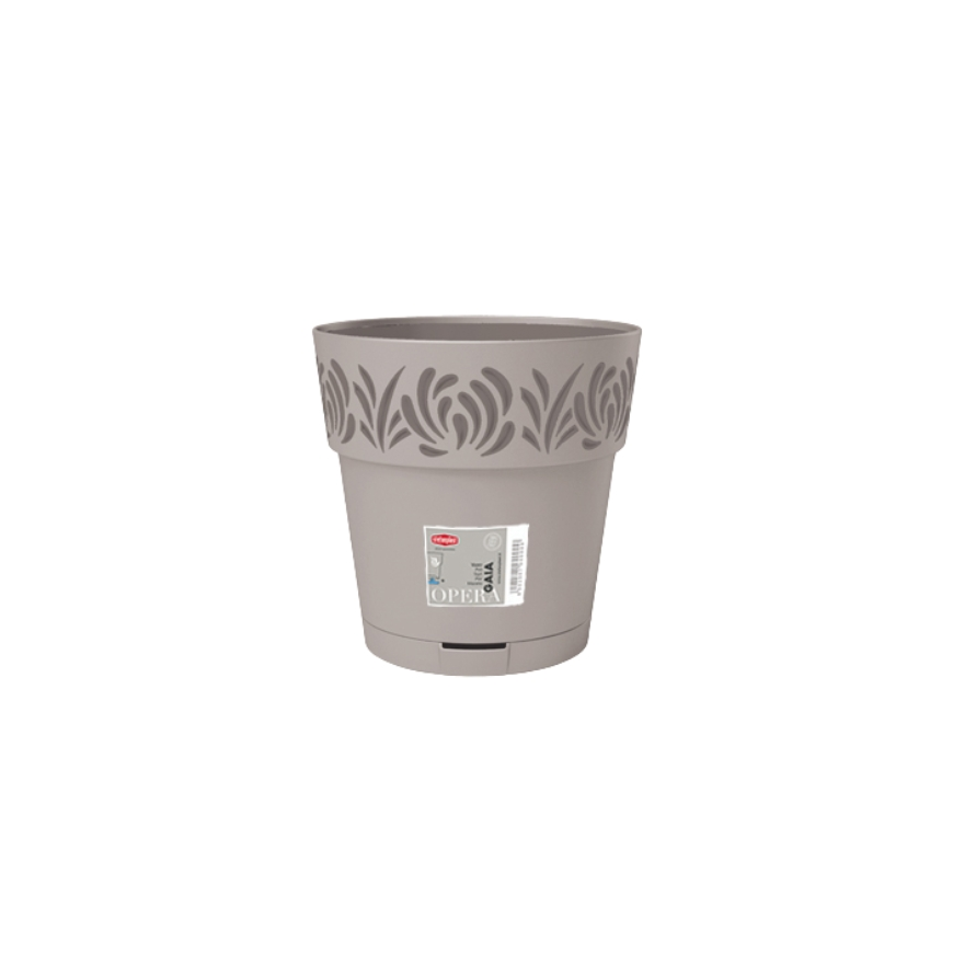 Lillepott alusega Gaia Ø20x19cm helehall