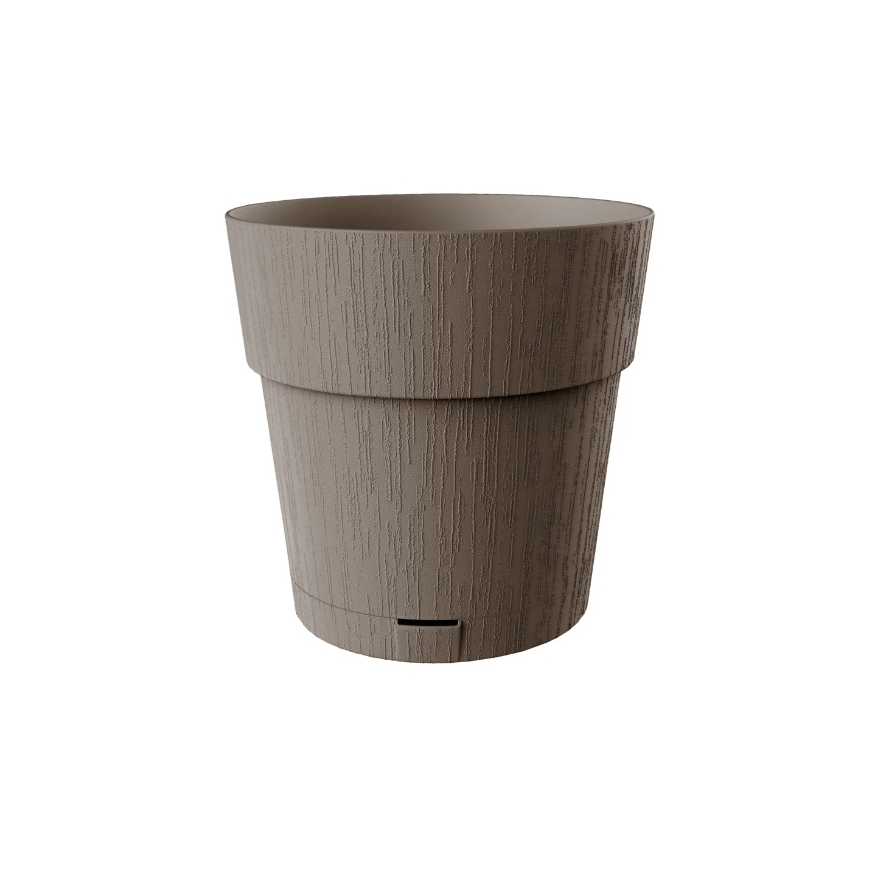 Lillepott alusega Ethica Ø25x25cm pruun