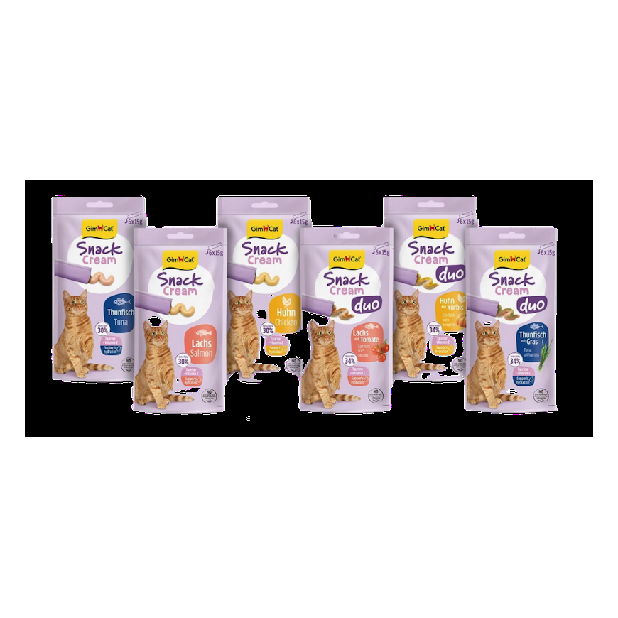 Gardumi kaķiem - GimCat SNACK CREAM SALMON 6 X 15 G – 2