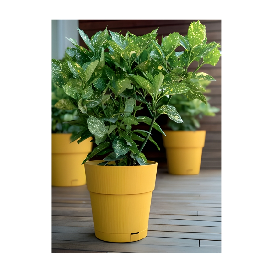 Lillepott alusega Ethica Ø40x39cm sinepikollane – 2