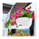 Hanging flower pot Natural Ø30x14.5cm white Hanging flower pot Natural Ø30x14.5cm white