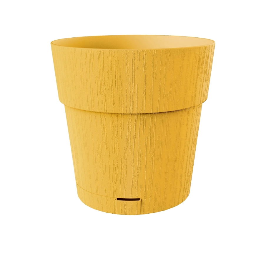 Gėlių vazonas su padėklu Ethica Ø30x29cm garstyčių geltonumo