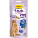 Gardumi kaķiem - GimCat SNACK CREAM DUO TUNA & GRASS 6 X 15 G Gardumi kaķiem - GimCat SNACK CREAM DUO TUNA & GRASS 6 X 15 G