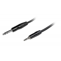 Fuj:tech 6.3 mm TRS male to 3.5 mm TRS male audio cable, 2 m, black Fuj:tech 6.3 mm TRS male to 3.5 mm TRS male audio cable, 2 m, black