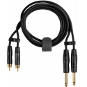 Fuj:tech 2 x 6.3 mm male – 2 x RCA male audio cable, 3 m, black Fuj:tech 2 x 6.3 mm male – 2 x RCA male audio cable, 3 m, black