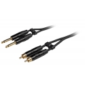 Fuj:tech 2 x 6,3 mm uros – 2 x RCA uros audiokaapeli, 3 m, musta Fuj:tech 2 x 6,3 mm uros – 2 x RCA uros audiokaapeli, 3 m, musta