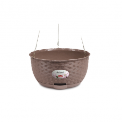 Rippuv lillepott Natural Ø30x14.5cm pruun