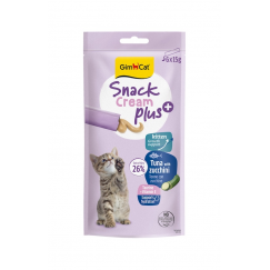 Gardumi kaķiem - GimCat SNACK CREAM plus+ Kitten TUNA & ZUCCHINI