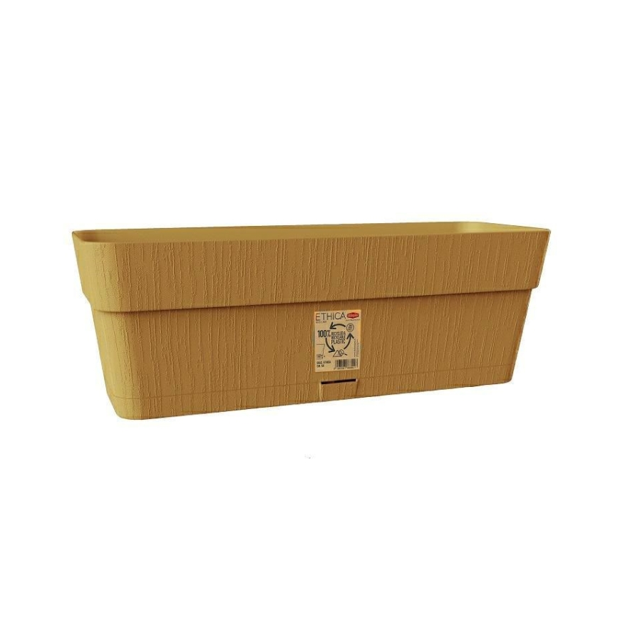 Puķu kaste ar paliktni Ethica 30x13x12cm sinepju dzeltens