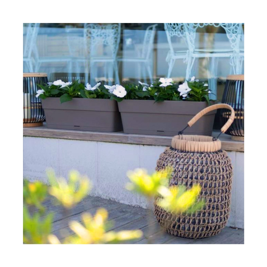 Цветочный ящик с подносом Ethica 50x18x17 см, коричневый – 2