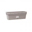 Lillekast kandikuga Gaia 50x18x17cm helehall