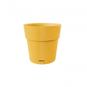 Flower pot with tray Ethica Ø15x15cm mustard yellow Flower pot with tray Ethica Ø15x15cm mustard yellow
