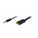 Fuj:tech 3,5 mm TRS uros – 2 x 3,5 mm TRS naaras Y-jakaja, 20 cm Fuj:tech 3,5 mm TRS uros – 2 x 3,5 mm TRS naaras Y-jakaja, 20 cm