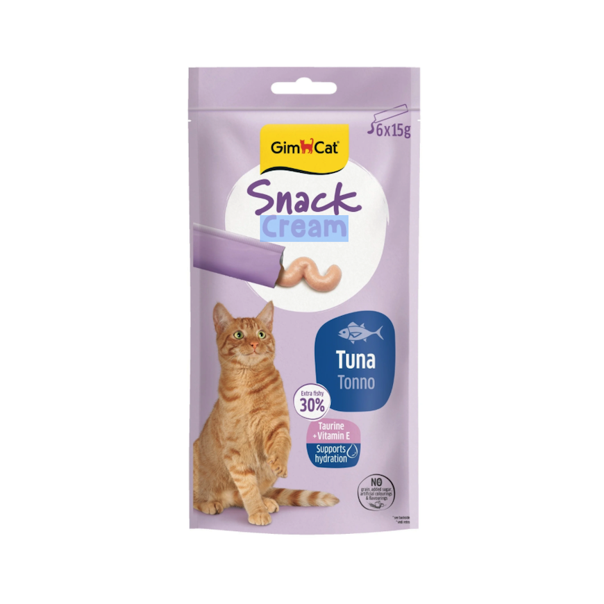 Gardumi kaķiem — Gim 05 GimCat SNACK CREAM TUNA 6 X 15 G