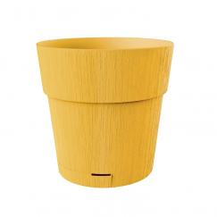 Lillepott alusega Ethica Ø25x25cm sinepikollane