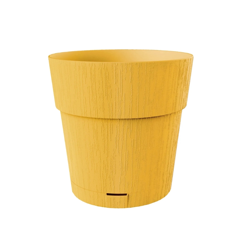 Lillepott alusega Ethica Ø25x25cm sinepikollane