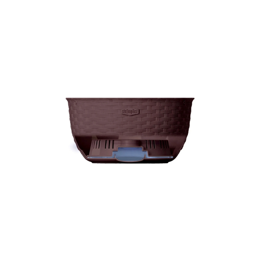 Rippuv lillepott Natural Ø30x14.5cm tumepruun – 4