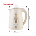 Elektriskā tējkanna, 1.2 L, krēmkrāsas, 900–1100 W, KB 9002, Kla