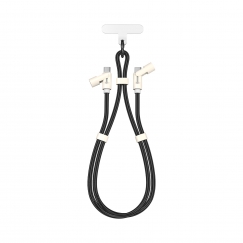 Sbox LANYARD BLACK Type-C -Type-C 1,5 m Juodas