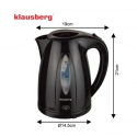 Electric kettle 1.2 L, black, 900–1100 W, KB 9001, Klausberg Electric kettle 1.2 L, black, 900–1100 W, KB 9001, Klausberg