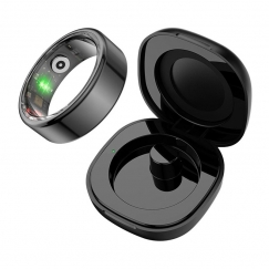COLMI R02 nutitelefoni rõngas, suurus 9, 18,9 mm (must) + laadimisümbris