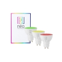 Комплект Immax NEO SGmart 3 светодиодных лампы GU10 4,8 Вт RGB + CCT цветной и белый, с регулировкой яркости, WiFi, маяк