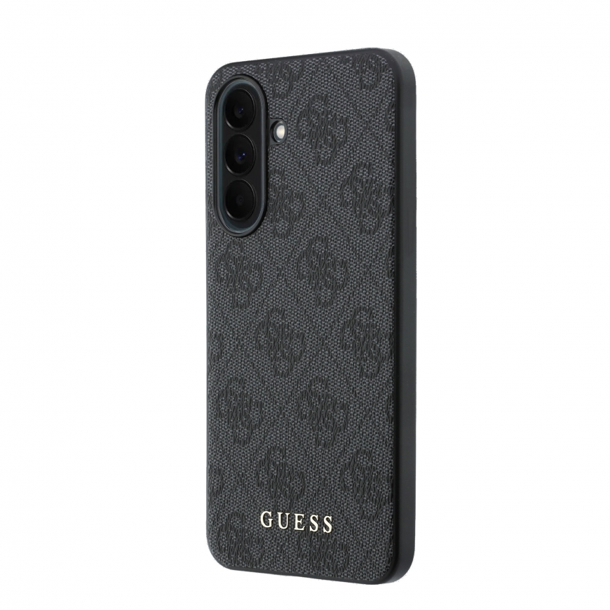 Guess PU 4G Metal Classic Logo Case for Samsung Galaxy A37 Grey