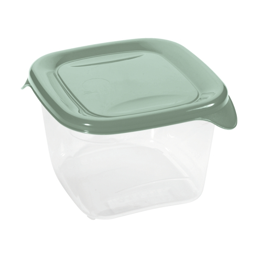 Square food container 1.2L Fresh&Go green