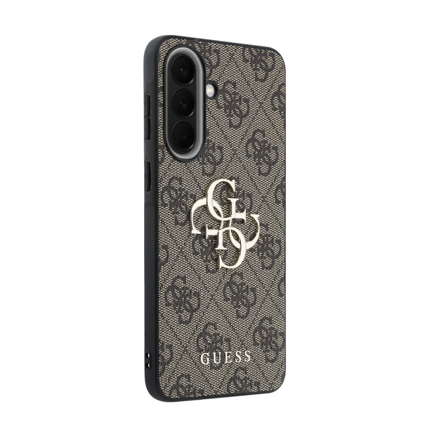 Guess PU 4G Metal Logo Case for Samsung Galaxy A57 Brown – 3