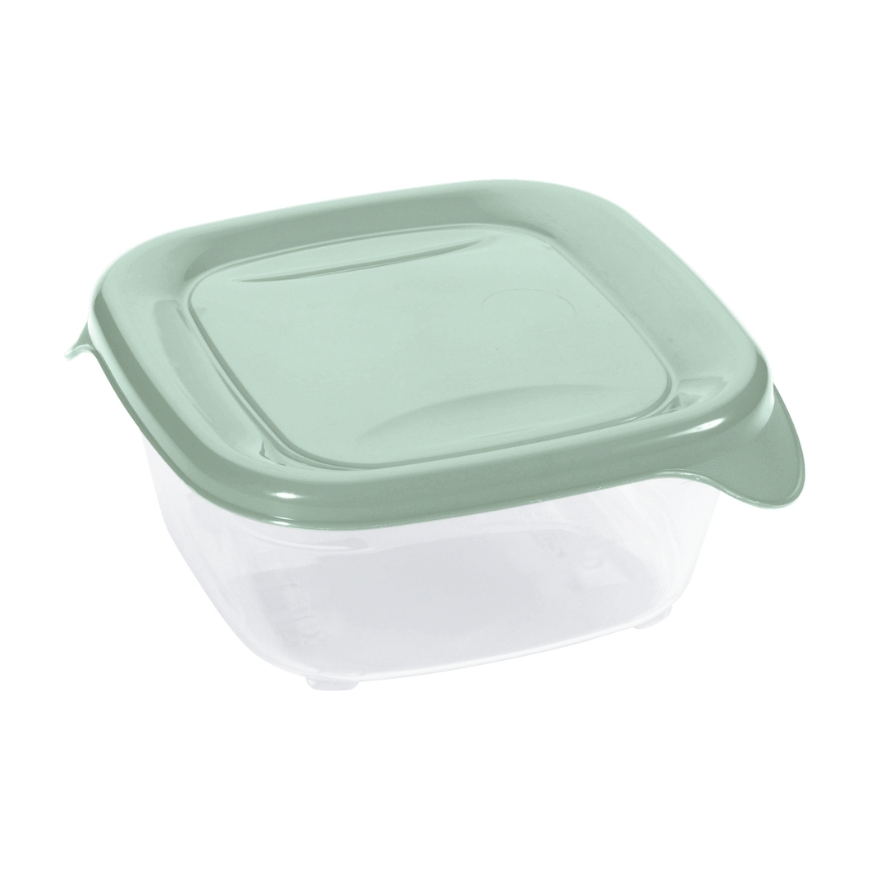 Квадратный контейнер для продуктов Fresh&Go объемом 0,8 л, зелен