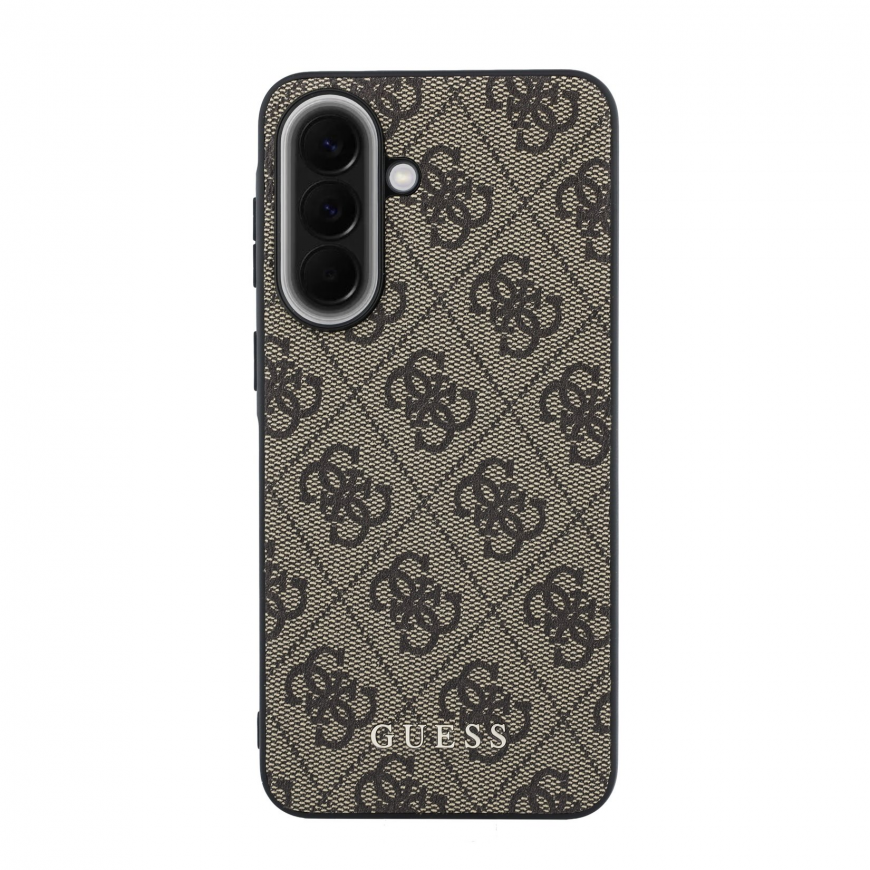 Guess PU 4G Metal Classic Logo Case for Samsung Galaxy A57 Brown – 2