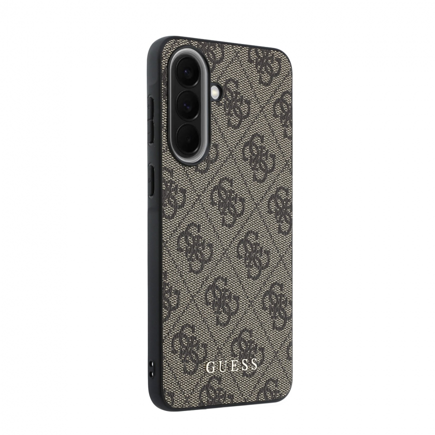 Guess PU 4G Metal Classic Logo Case for Samsung Galaxy A57 Brown – 3