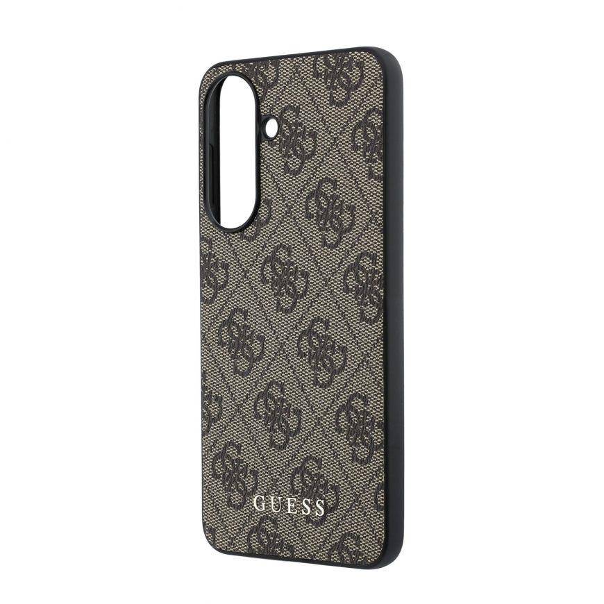 Guess PU 4G Metal Classic Logo Case for Samsung Galaxy A57 Brown – 4