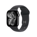 Apple Watch Series 11 (GPS) 42 mm peilimusta alumiinikuori ja musta urheiluranneke, M/L Apple Watch Series 11 (GPS) 42 mm peilimusta alumiinikuori ja musta urheiluranneke, M/L
