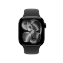 Apple Watch Series 11 (GPS) 42 mm peilimusta alumiinikuori ja musta urheiluranneke, M/L Apple Watch Series 11 (GPS) 42 mm peilimusta alumiinikuori ja musta urheiluranneke, M/L