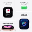 Apple Watch Series 11 (GPS) 42 mm peilimusta alumiinikuori ja musta urheiluranneke, M/L Apple Watch Series 11 (GPS) 42 mm peilimusta alumiinikuori ja musta urheiluranneke, M/L