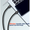 Swissten Textile Universal Quick Charge 3.1 USB-C / USB-C Data and Charging Cable 3m silver Swissten Textile Universal Quick Charge 3.1 USB-C / USB-C Data and Charging Cable 3m silver