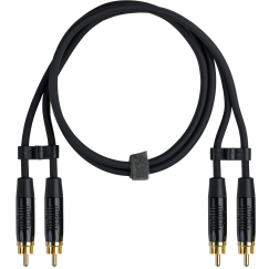 Fuj:tech 2 x RCA uros – 2 x RCA uros audiokaapeli, 1 m, musta