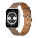 COLMI C28 Smartwatch – Silver + Brown Leather Strap COLMI C28 Smartwatch – Silver + Brown Leather Strap