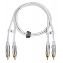 Fuj:tech 2 x RCA uros – 2 x RCA uros, 2 m, valkoinen Fuj:tech 2 x RCA uros – 2 x RCA uros, 2 m, valkoinen