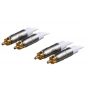 Fuj:tech 2 x RCA uros – 2 x RCA uros, 2 m, valkoinen Fuj:tech 2 x RCA uros – 2 x RCA uros, 2 m, valkoinen