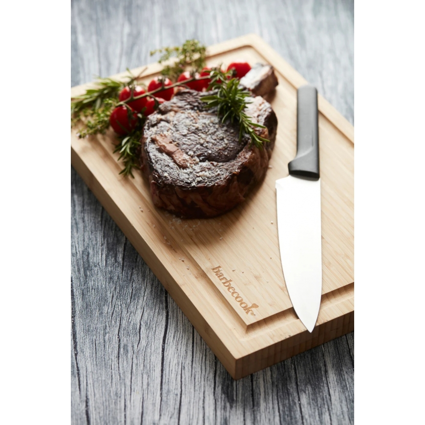 Barbecook | Bamboo cutting board with groove FSC, 40 x 30 x 3 – 4